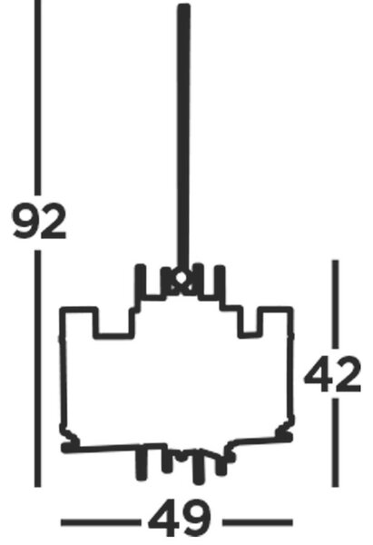VISEČA SVETILKA Milo Pendant 49/49/42-92 cm 60 W E14