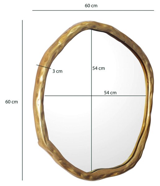 STENSKO OGLEDALO, 60/60/3 cm steklo
