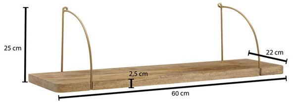 STENSKI REGAL 60/25/22 cm rjava