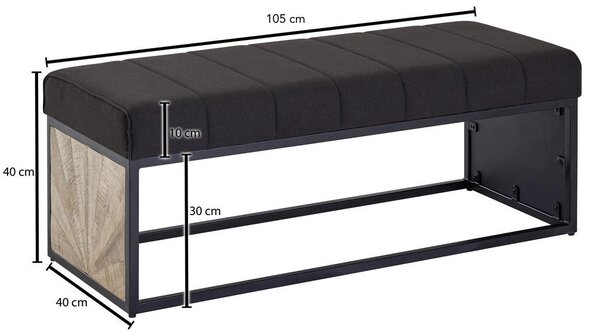 GARDEROBNA KLOP črna