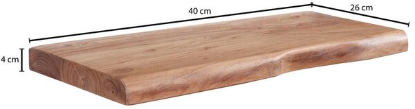 STENSKI REGAL 40/4/26 cm barve akacije