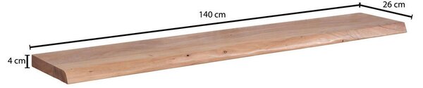 STENSKI REGAL 140/4/26 cm barve akacije