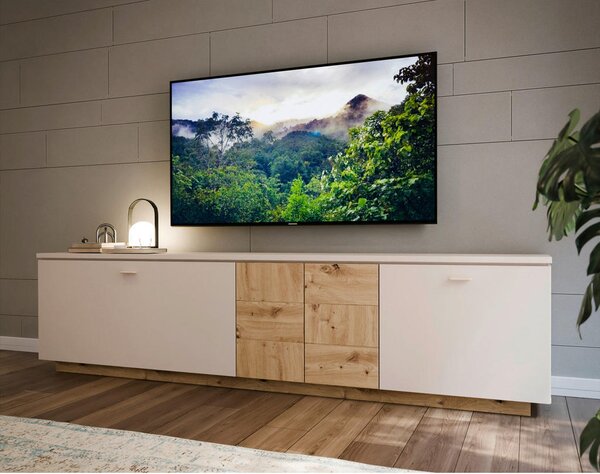 TV-ELEMENT barve hrasta, peščene barve