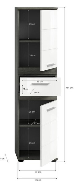 SREDNJE VISOKA OMARA 35/137/31 cm