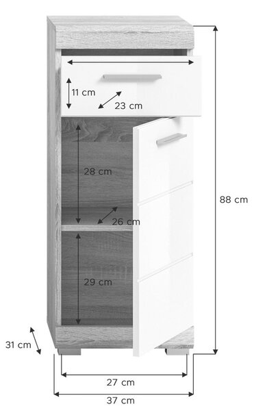 SPODNJA OMARICA 37/88/31 cm