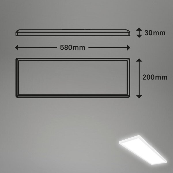 STROPNA KOPAL. LED-SVETILKA Move 58/20/3 cm 4000 K