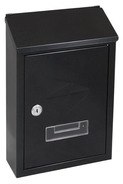Stenski poštni nabiralnik Smart (Do x Š x V: 304 x 67 x 215 mm, Barva: Črna, Nerjavno jeklo)