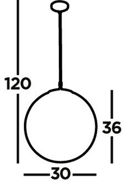 VISEČA SVETILKA Atom 30/120 cm E27