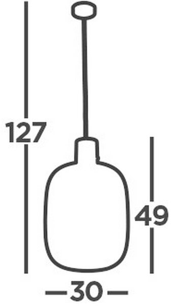 VISEČA SVETILKA Barrel 30/127 cm E27