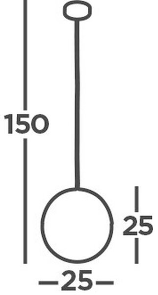 VISEČA SVETILKA Endor 25/150 cm E27