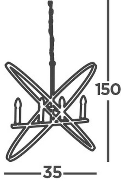 VISEČA SVETILKA Hoopla 35/150/84 cm E14