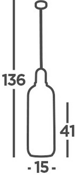 VISEČA SVETILKA Pipette 15/136 cm E27