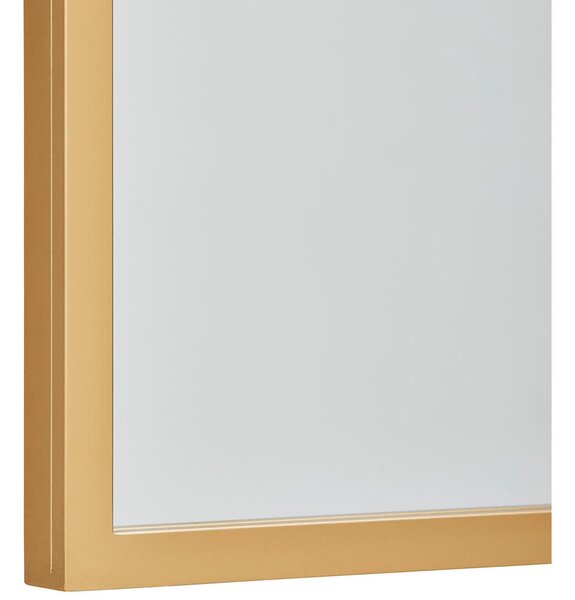 STENSKO OGLEDALO, 100/180/3 cm kovina, steklo, leseni material