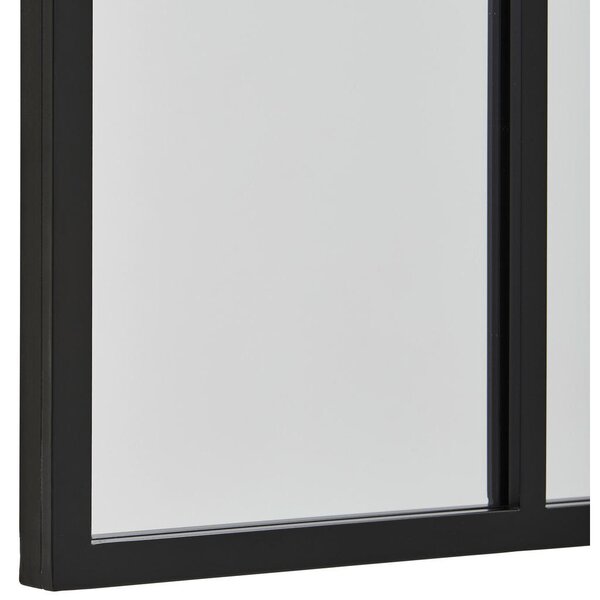 STENSKO OGLEDALO, 100/180/3 cm kovina, steklo, leseni material