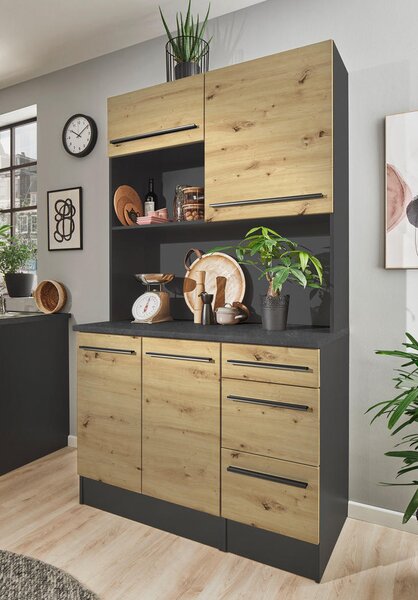 BIFE OMARA antracit, hrast artisan