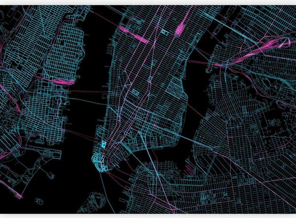 Artgeist Fototapeta Blue Manhattan, 150x105cm
