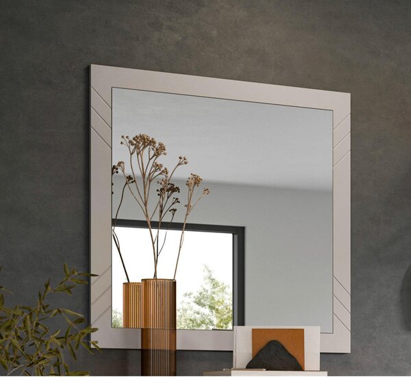 OGLEDALO, 80/80/2 cm steklo, leseni material
