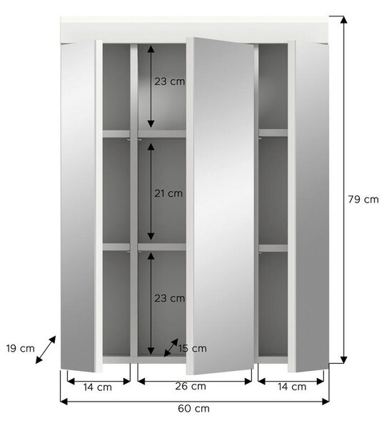 OMARA Z OGLEDALOM 60/79/18 cm