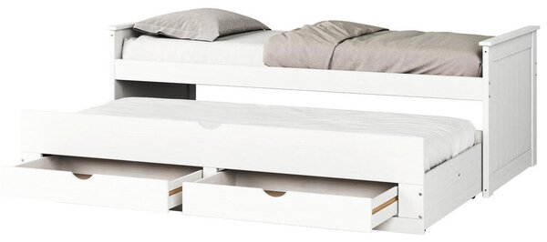 RAZTEGLJIVA POSTELJA 90 cm x 200 cm , bela