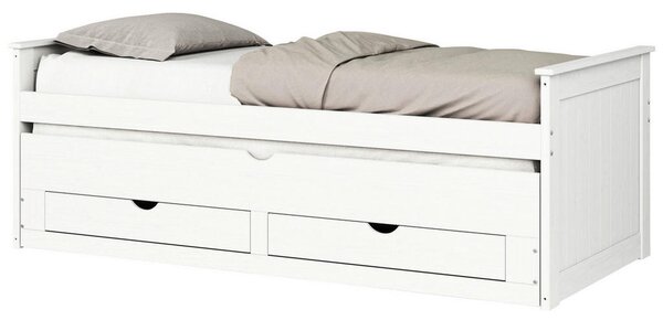 RAZTEGLJIVA POSTELJA 90 cm x 200 cm , bela