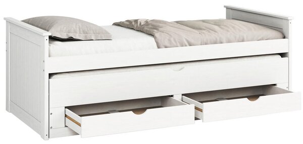 RAZTEGLJIVA POSTELJA 90 cm x 200 cm , bela