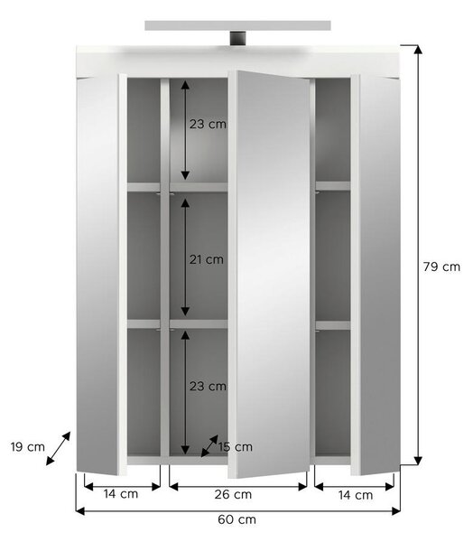 OMARA Z OGLEDALOM 60/79/18 cm