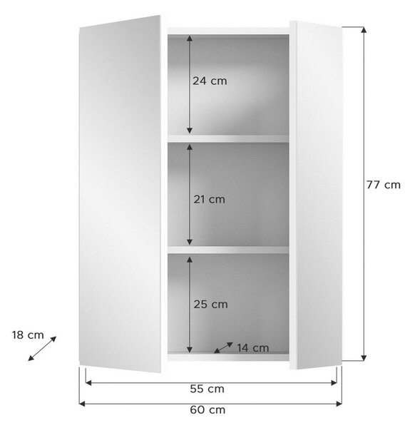 OMARA Z OGLEDALOM 60/77/18 cm