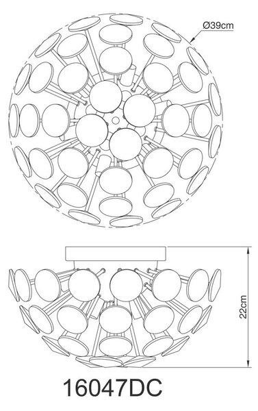 STROPNA SVETILKA VIRINA 39/22 cm