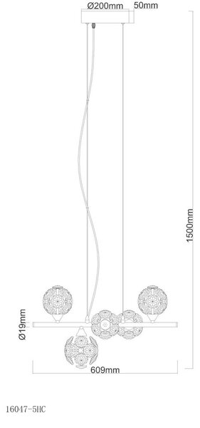 VISEČA LED-SVETILKA VIRINA 3000 K 230 V