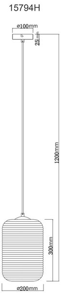 VISEČA SVETILKA JEFREY 20/120 cm E27