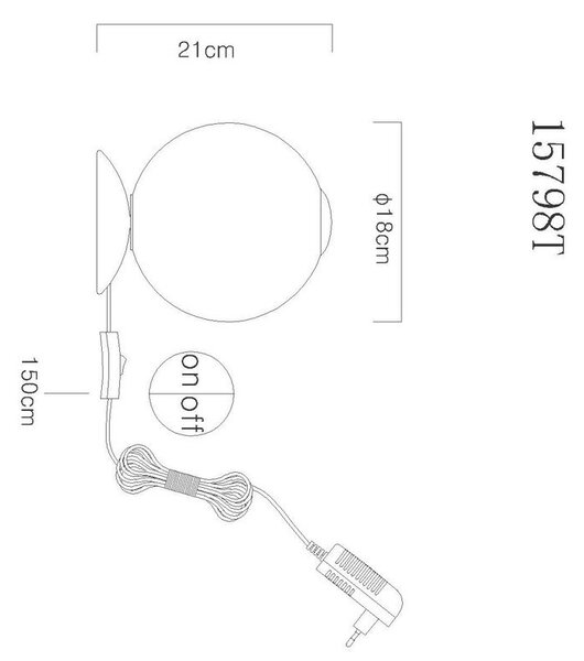 NAMIZNA LED-SVETILKA LACY 18/21 cm