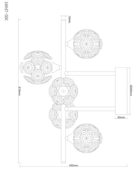 STROPNA LED-SVETILKA Virina 3000 K 230 V