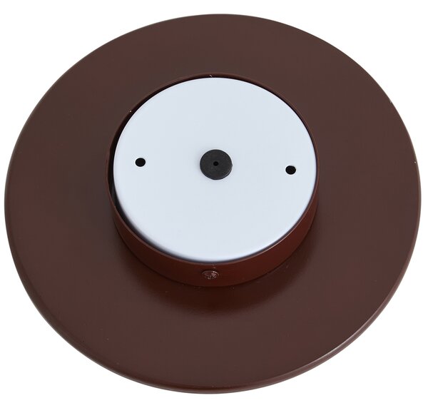 Retro stenska svetilka rjava z opalno okroglo 20 cm IP44 - Lila