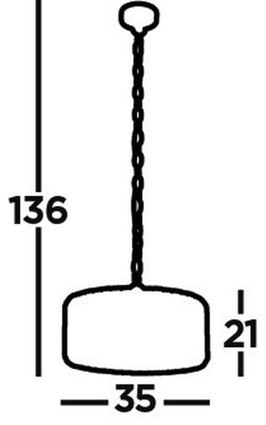 VISEČA SVETILKA Chapeau 35/136 cm E27