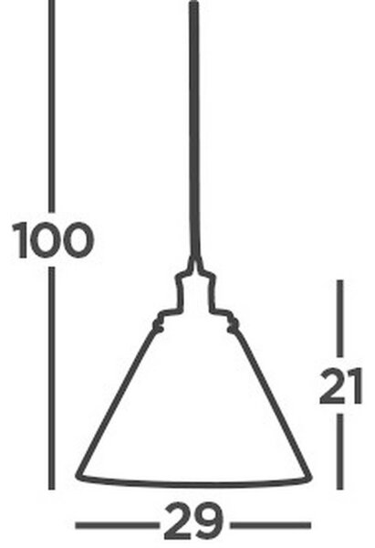 VISEČA SVETILKA Pyramid Pendant 29/28 cm 60 W E27