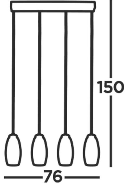 VISEČA LED-SVETILKA Cyclone 1573 lm 3000 K