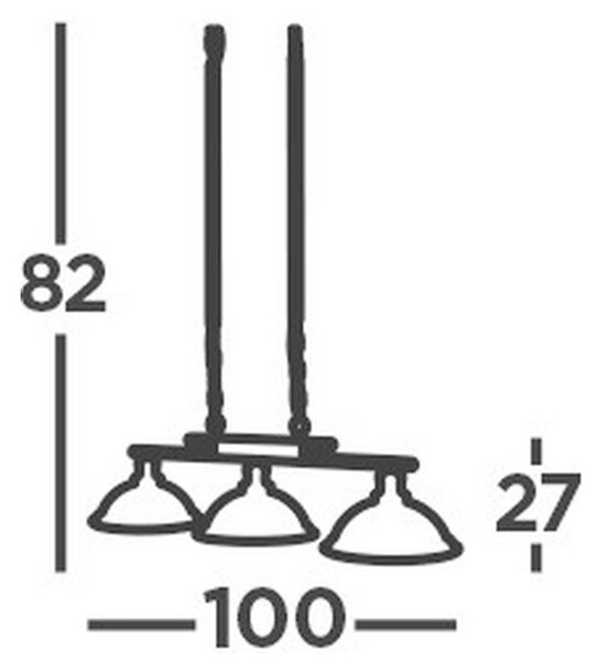 VISEČA SVETILKA Bistro 100/82/28 cm E27