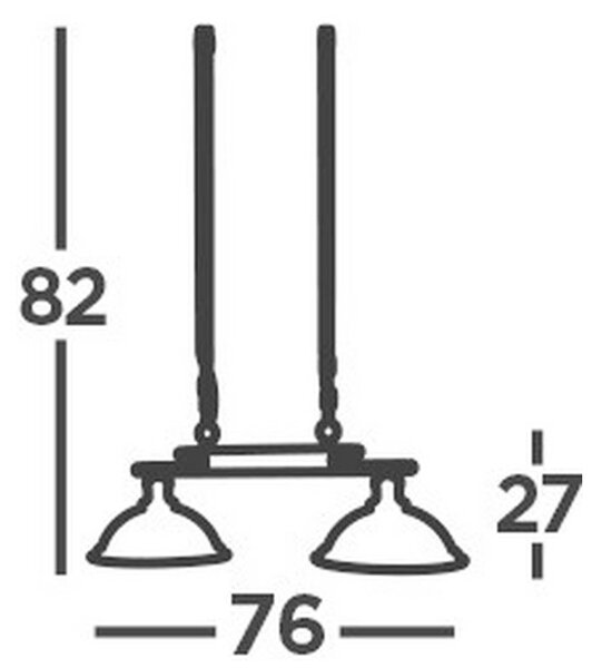 VISEČA SVETILKA Bistro 76/82/28 cm E27