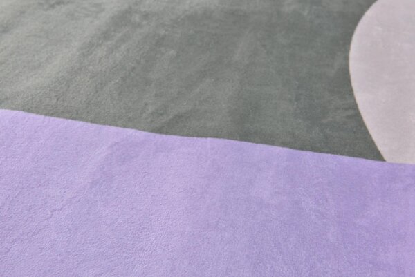 TKANA PREPROGA Shapes - EIGHT 155/230 cm potiskano večbarvno, temno siva