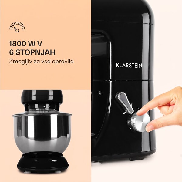 Klarstein Bella, kuhinjski robot, 1800 W, 2,7 PS, 5,2 litrov