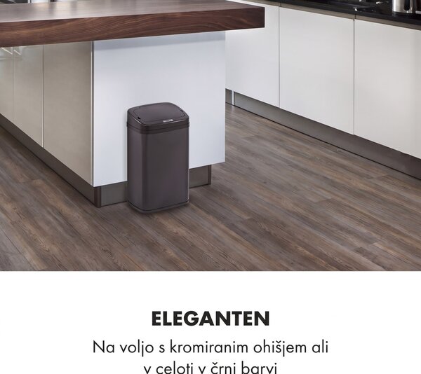 Klarstein Cleansmann, koš za odpadke, senzor, 30 litrov, za odpadne vreče, ABS, črn
