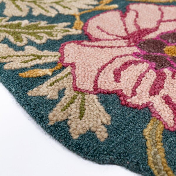 Ročno tkan volnen tekač 60x230 cm Daphne Shaped Floral – Flair Rugs