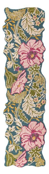 Ročno tkan volnen tekač 60x230 cm Daphne Shaped Floral – Flair Rugs