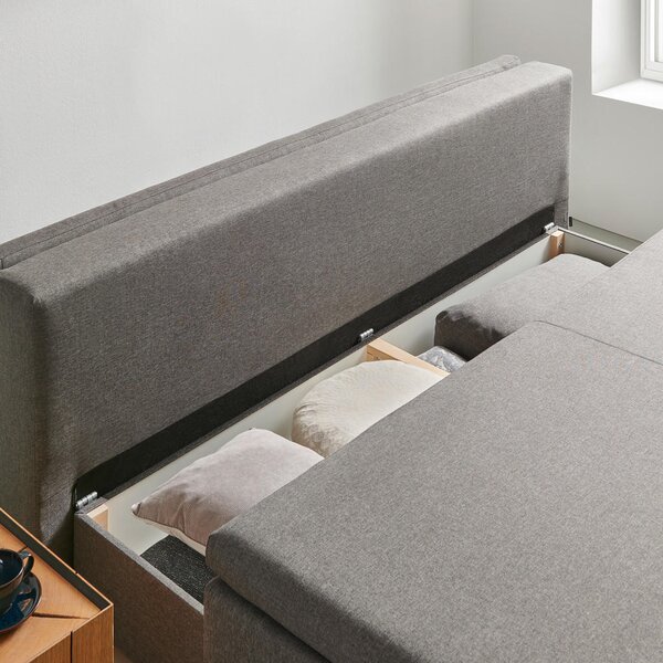 BOXSPRING ZOFA, barve grafita tekstil
