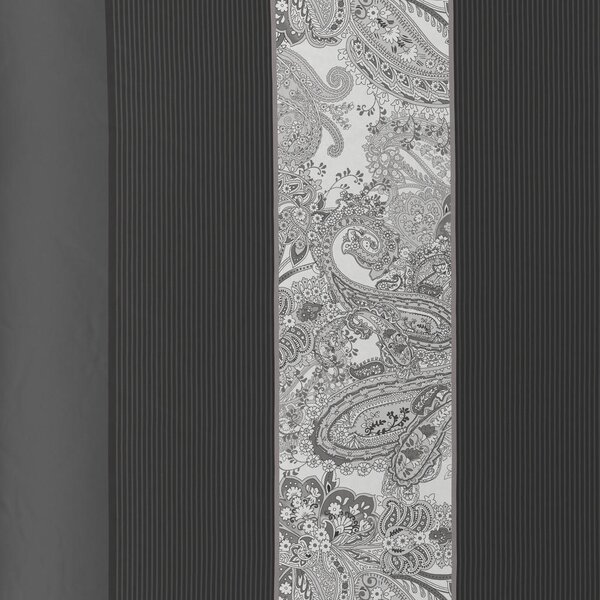 POSTELJNINA ORNAMENT 140/200 cm saten antracit