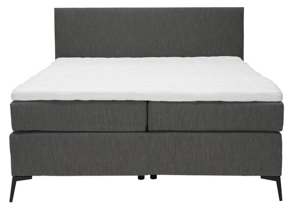 POSTELJA BOXSPRING 120 cm x 200 cm , tekstil antracit, črna