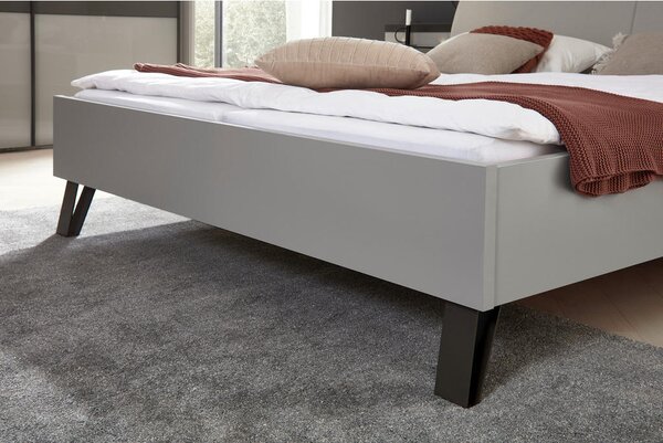 POSTELJNA GARNITURA 180 cm x 200 cm , steklo, tekstil, leseni material rjava, siva