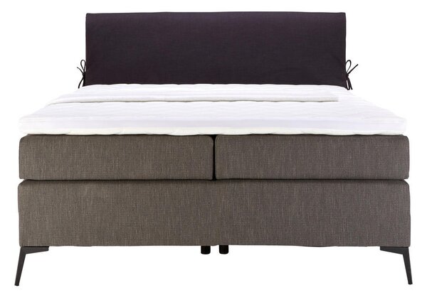 POSTELJA BOXSPRING 120 cm x 200 cm , tekstil antracit, črna