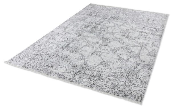 TKANA PREPROGA Faded Cornflower 140/200 cm tkano srebrne barve