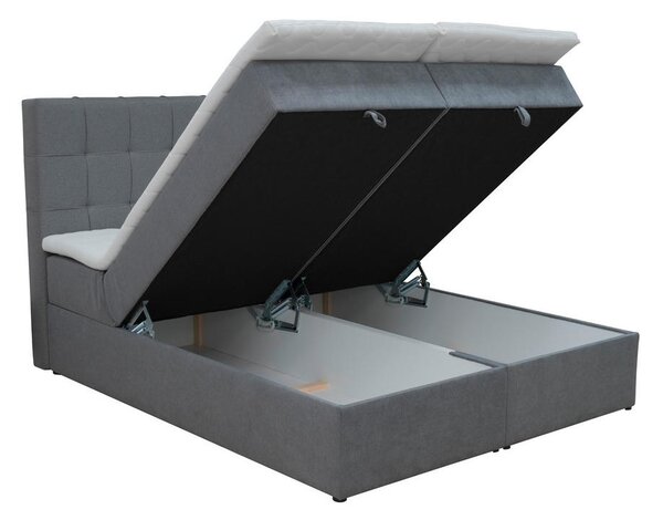 POSTELJA BOXSPRING 160 cm x 200 cm , les, tekstil, leseni material